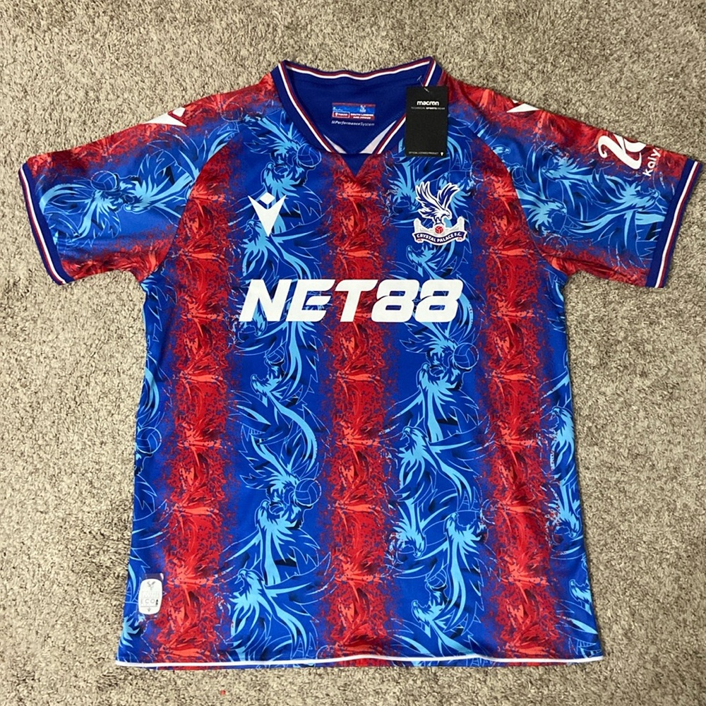 24/25 Crystal Palace home soccer jersey NWT size medium #10 Eze on back.